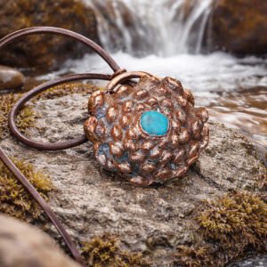 Pinecone Pendant Turquoise