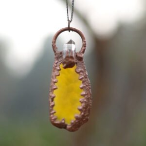 Clear Quartz & Jade Pendant