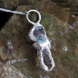 Deep Sea Creature Pendant — Amethyst / Clear Quartz / Lepidolite