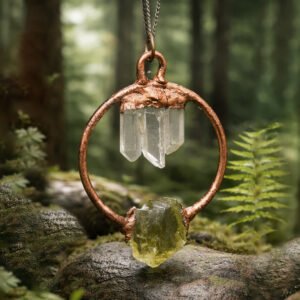 Citrine or Clear Quartz Pendant